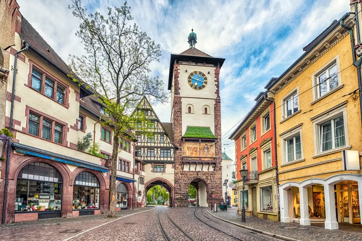 Schwabentor-Historical-City-Gate-in-Freiburg-im-Breisgau